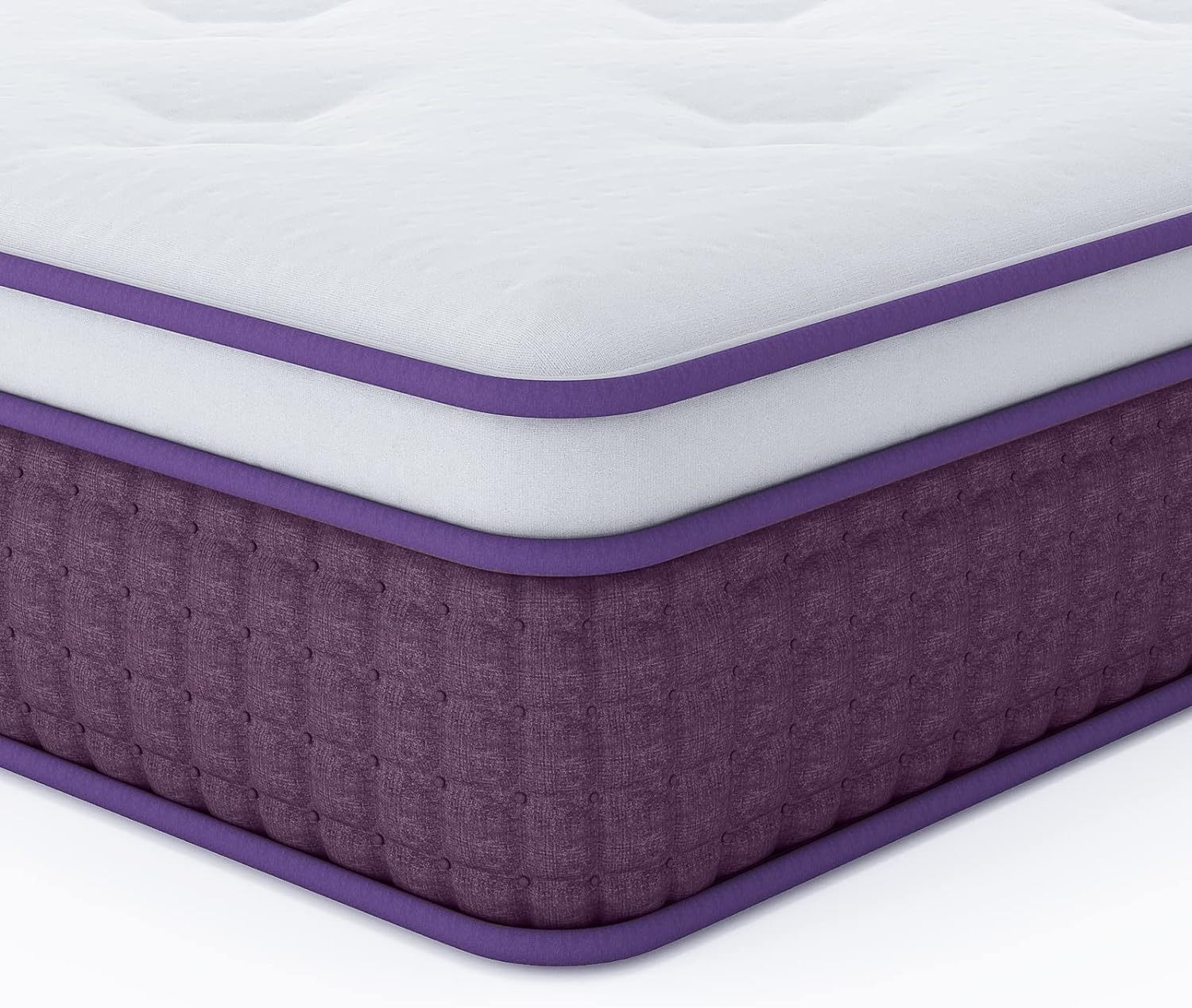 Full Mattress, 12 Inch Hybrid Full Mattress, Full Size Mattress In A Box, Plush Foam Mattress With Individually Pocketed Coils, Motion Isolation For Pressure Relief, Medium Soft