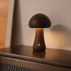 Wooden Cute Mushroom LED Night Light With Touch Switch  Bedside Table Lamp For Bedroom Childrens Room Sleeping Night Lamps Home Decor