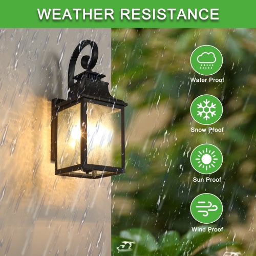 Large Outdoor Wall Light With Glass Supports Many Types Of Bulbs In 1 Pack Unavailable Platforms- Temu