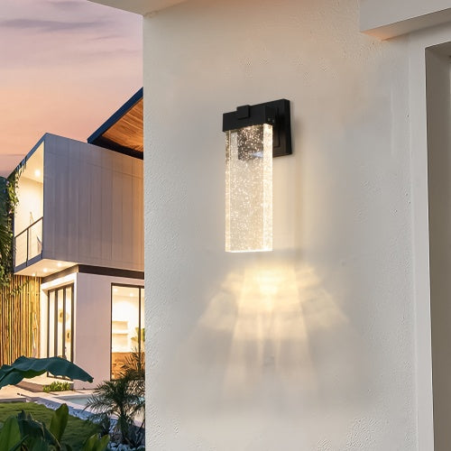 Outdoor Waterproof Transparent LED Crystal Wall Light Supports Many Types Of Bulb-2 Packs