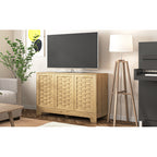 Storage Cabinet with 3 Doors, Wood Sideboard Buffet Storage with Adjustable Shelf, Anti-tip Kit Accent Cabinet for Living