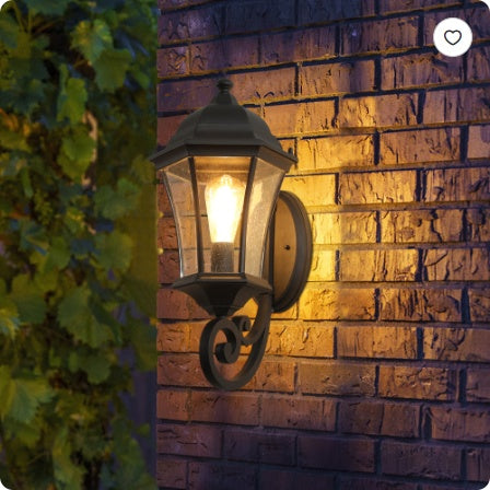 1-Pack Vintage Wall-Mounted Outdoor Lantern Light  Elegant Black Metal Sconce For Porch, Patio, And Garden Lighting  Bulb Not Included