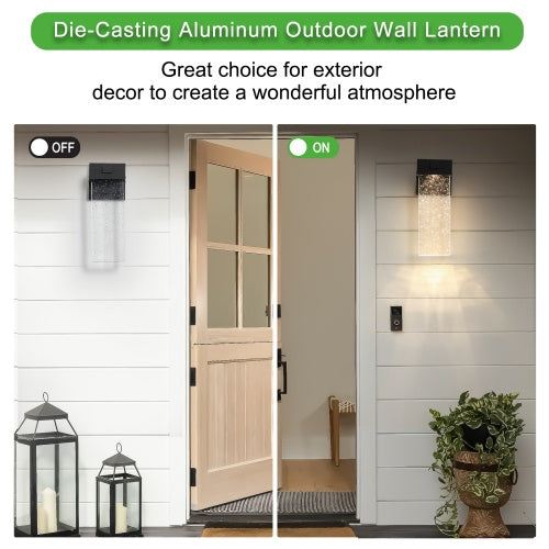Outdoor Waterproof Transparent LED Crystal Wall Light Supports Many Types Of Bulb-2 Packs