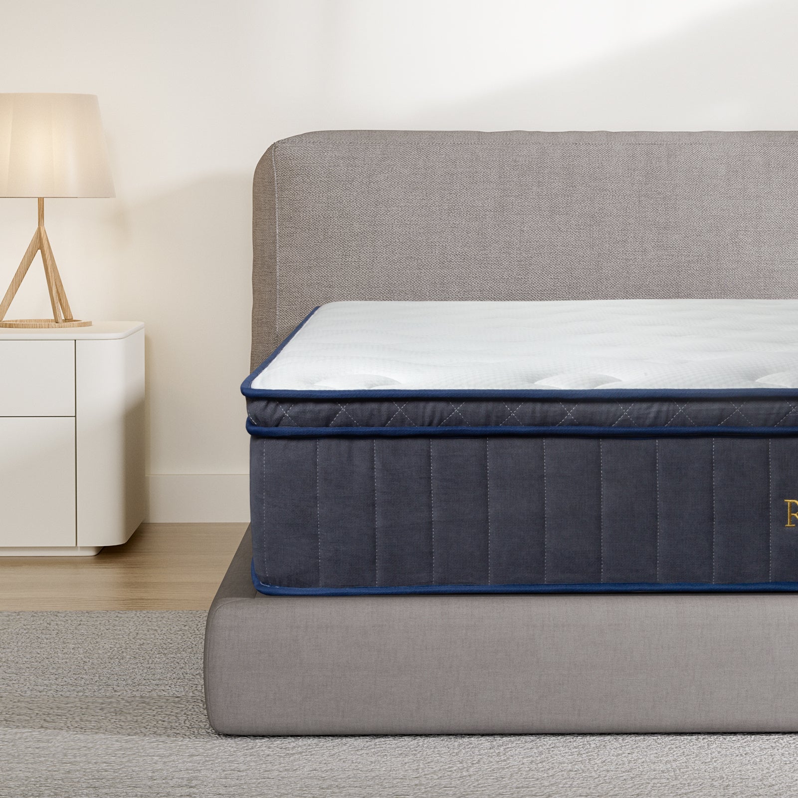 Single Bed Mattress, 30.48 Cm Hybrid Double Bed Mattress With Individual Pocket Coils, Boxed Plush Foam, Medium Softness, Motion Isolation Pressure