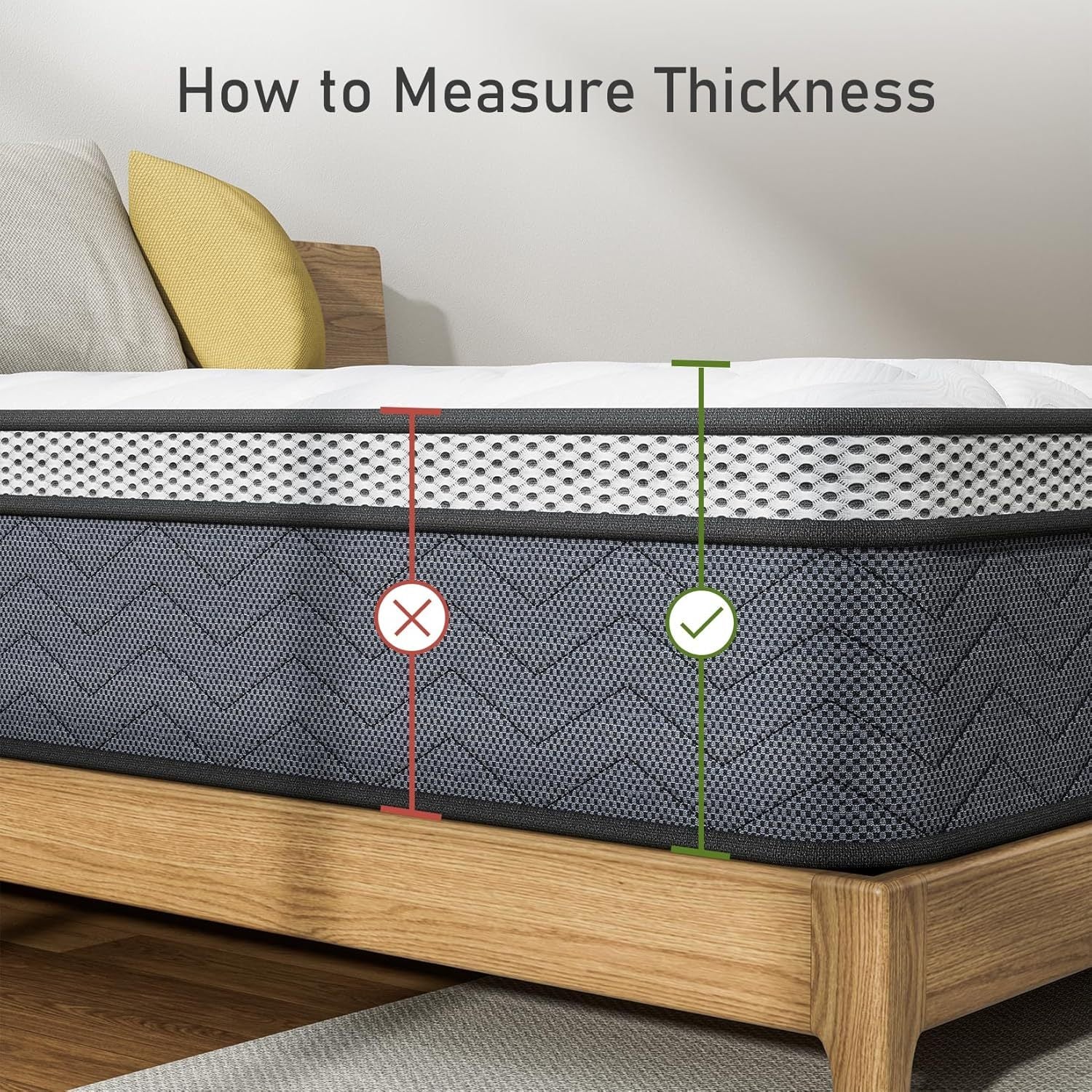 Twin Hybrid Innerspring Mattress, Plush Mattress Foam Spring Mattress, Single Bed Mattress In Box With Stress Relief,  Double Mattress With Medium Firmness