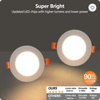 12-Pack 4 Inch Ultra-Thin LED Recessed Ceiling Light With Junction Box, 2700K-5000K Dimmable Color Changing Downlight, 9W 810LM, Easy Install, Ideal For Kitchen, Bedroom, Basement