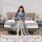 Single Bed Mattress, Hybrid Double Mattress With Bonnell Coil, High Density Foam Mattress, Boxed, Single Bed, Medium Soft, Stress Reliever